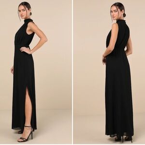 LULU's Special Event Wedding Bridesmaid Flowy Modest Chiffon Gown